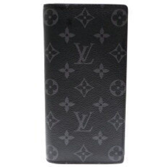 Louis Vuitton Portefeuille Black Monogram Eclipse Brazza Wallet Long - Picture 2 of 9